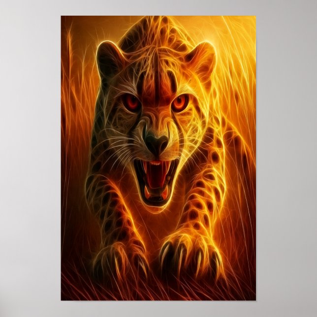 Poster Enraged Cheetah (Frente)