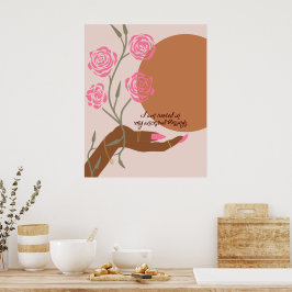 Poster Enraizada em Bênçãos Ancestrais: Arte Mão Negra