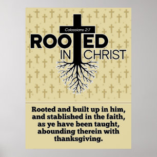 Poster Enraizado Na Bíblia Colossiana Cristo Taxa Versa 3