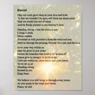 Poster Enraizado - Poema de Oração