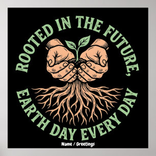 Poster Enraizados no Futuro Dia da Terra Todos os Dias Su