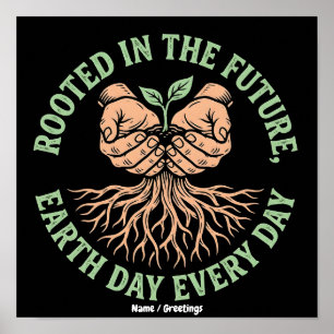 Poster Enraizados no Futuro Dia da Terra Todos os Dias Su