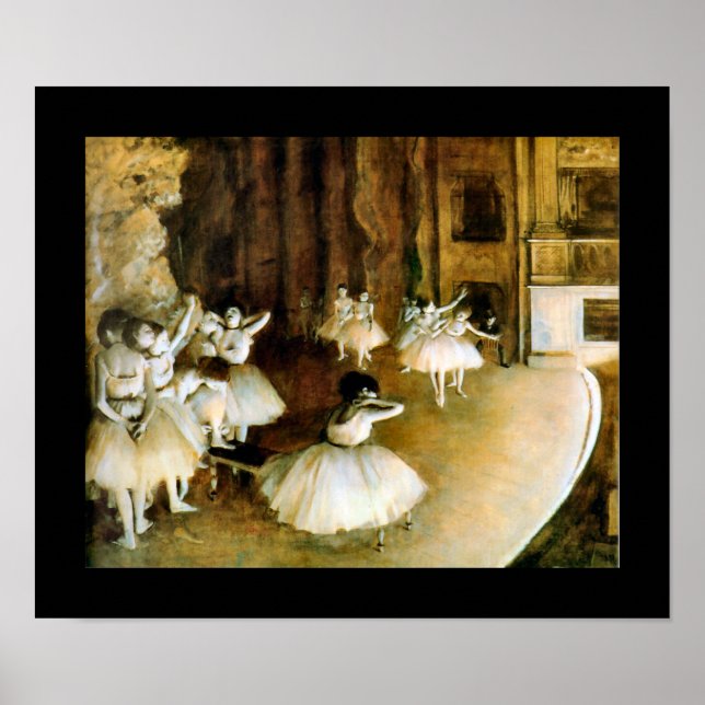 Poster Ensaio de um Balé sobre o Palco - Degas (Frente)
