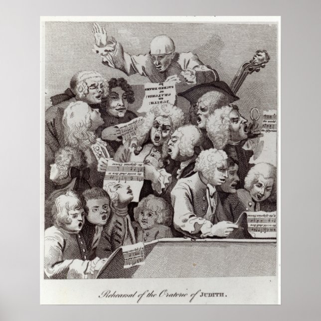 Poster Ensaio do Oratorio de Judith, 1734 (Frente)