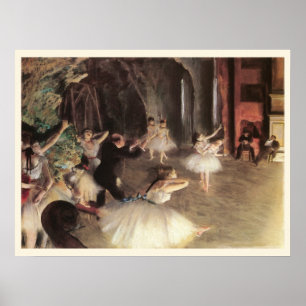 Pôster Ensaio no Palco por Edgar Degas