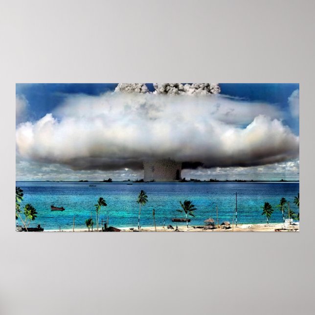 Poster Ensaio Nuclear Bikini Atoll C 1946 (Frente)