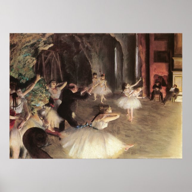 Pôster Ensaio sobre o Palco de Edgar Degas (Frente)
