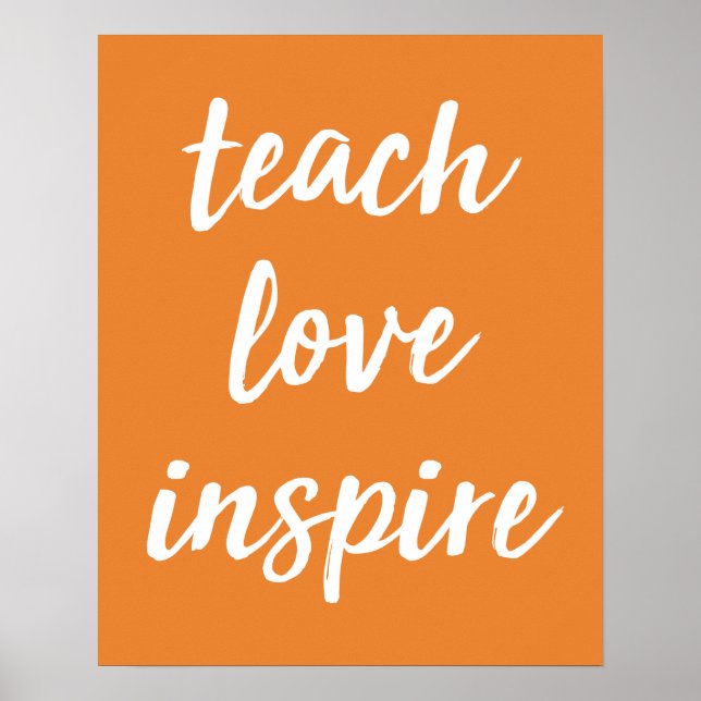 Poster Ensinar Amor | Frase Inspirativa (Frente)
