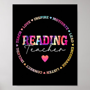 Poster Ensinar Amor Inspire Lendo Professor Colar De Volt