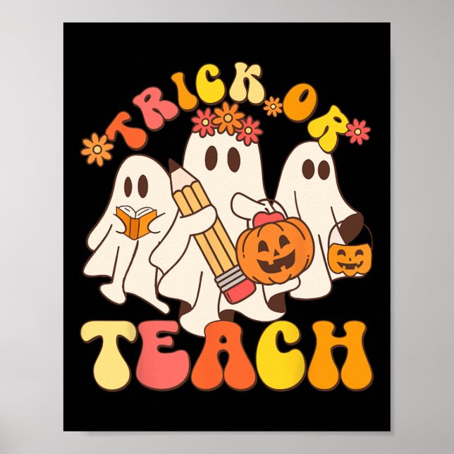 Poster Ensinar Estética De Professores De Halloween De Fa (Frente)
