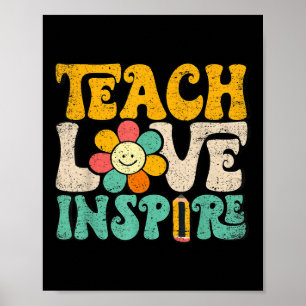 Poster Ensine Amor Inspire De Volta À Escola Professores 
