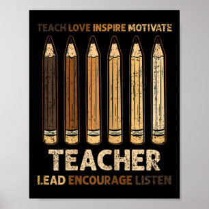 Poster Ensine Amor Inspire Professor Mês da História Negr