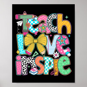 Poster Ensine Amor Inspire Volta às Aulas Professor Crian