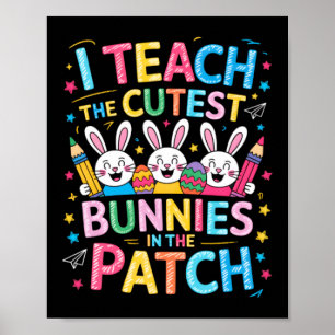 Poster Ensine os coelhinhos mais fofos do patch Easter