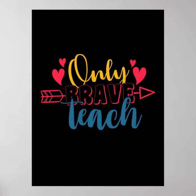 Poster Ensino Corajoso do Dia do Professor (Frente)