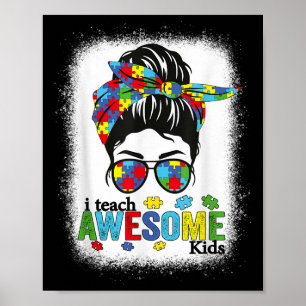 Poster Ensino Crianças Incríveis Autismo Sensibilização M