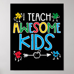 Poster Ensino Crianças Incríveis Autismo Sensibilização P