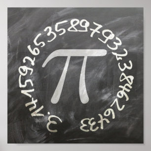 Poster Ensino De Chalkboard Pi Day Pi Day