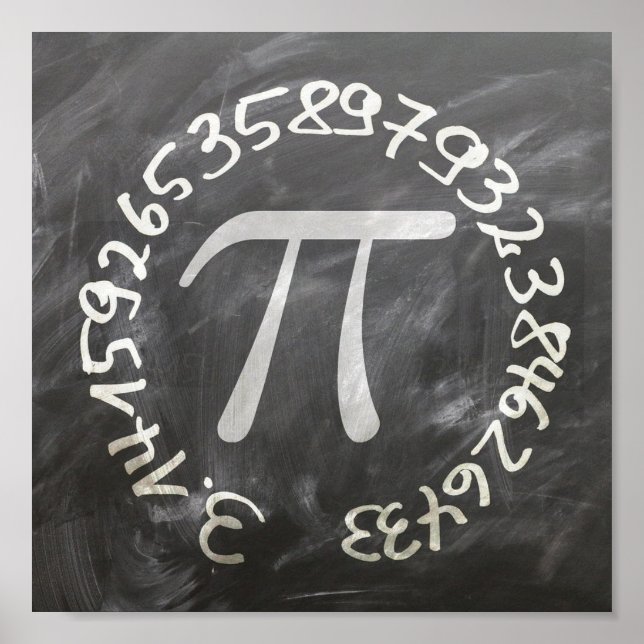 Poster Ensino De Chalkboard Pi Day Pi Day (Frente)
