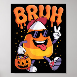 Poster Ensino De Halloween Engraçado De Milho De Candy