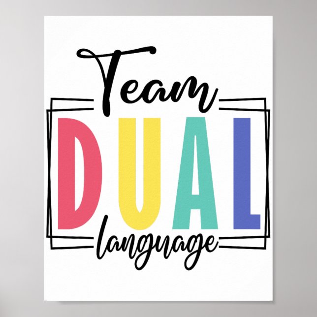 Poster Ensino de Linguagem Dupla da Equipe de Esquadrão E (Frente)