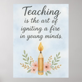Poster Ensino é a arte de acender