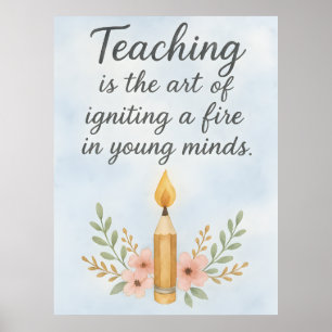 Poster Ensino é a arte de acender