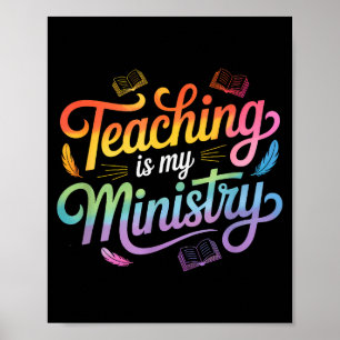 Poster Ensino é Meu Ministério Jesus Professor Cristão