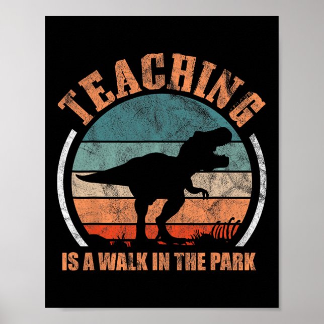 Poster Ensino É Uma Caminhada Em Park Engraçada Professor (Frente)