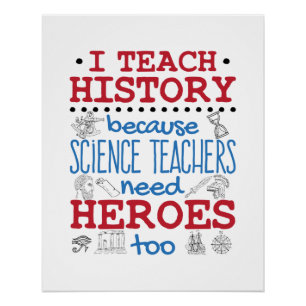 Pôster Ensino História Social Estudos Professores Heroes