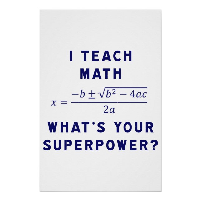 Pôster Ensino Matemática, qual é o seu superpoder? (Frente)