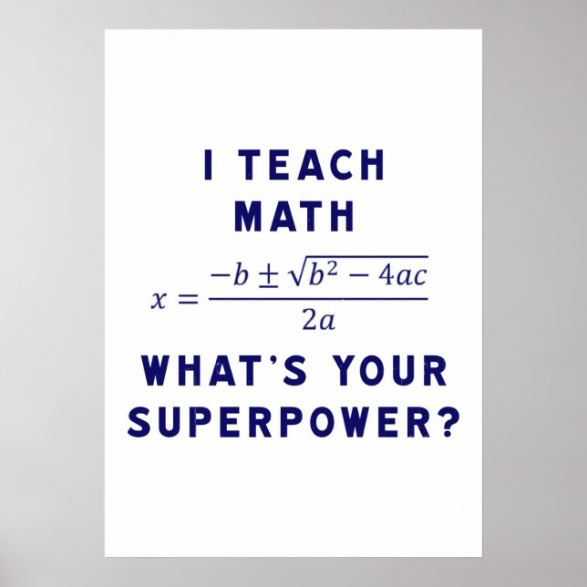 Pôster Ensino Matemática, qual é o seu superpoder? (Frente)