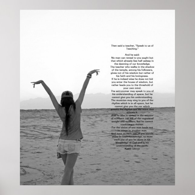 Poster Ensino por Kahlil Gibraltar (Frente)