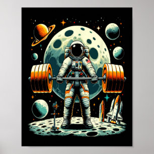 Poster Enstronauta Engraçado, Malhação de Levantamento de