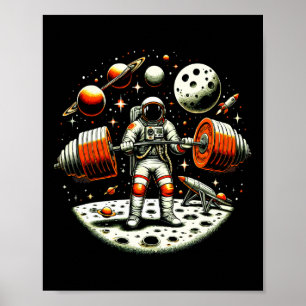 Poster Enstronauta Engraçado, Malhação de Levantamento de