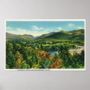 Pôster Entalhe de Franconcia & vale de Pemigewasset