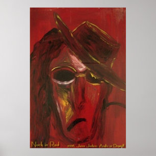 PÔSTER ENTALHE EM VERMELHO
