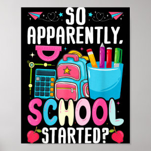 Poster Então Aparentemente a Escola Começou Design Divert
