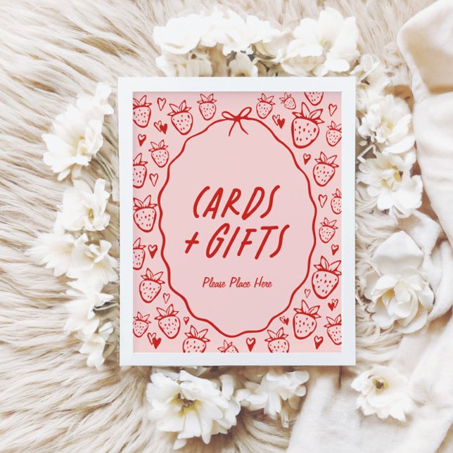 Poster Então Berry Sweet Whimsical Coquette Cards & Gifts (Criador carregado)