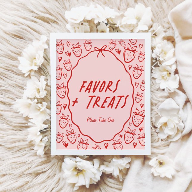 Poster Então Berry Sweet Whimsical Coquette favorece e tr (Criador carregado)