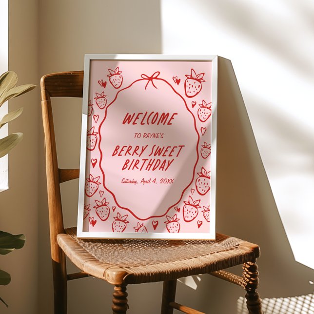 Poster Então Berry Sweet Whimsical Girls Coquette Anivers (Criador carregado)