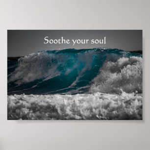 Poster Então, Sua Alma Cita Sobre Ondas Oceânicas