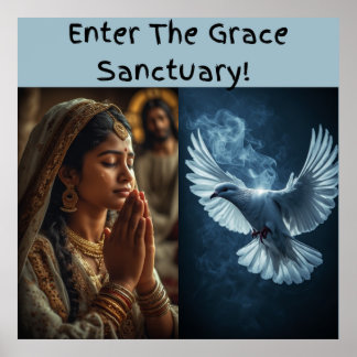 Poster Enter The Grace sanctuary design 2 color theme 1