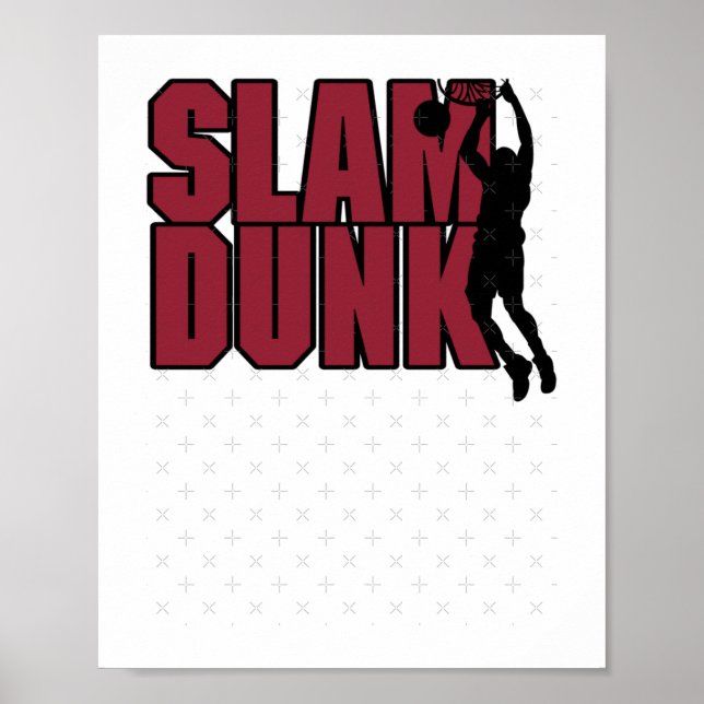 Poster Enterrada de Basquete (Frente)