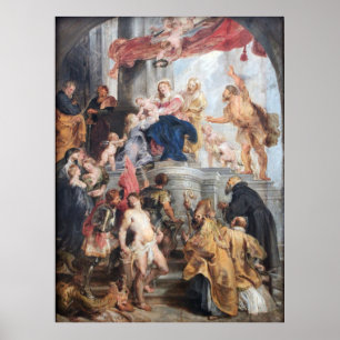 Poster Enthroned Madonna