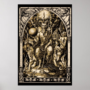 Poster Enthroned satã da arte 24x36