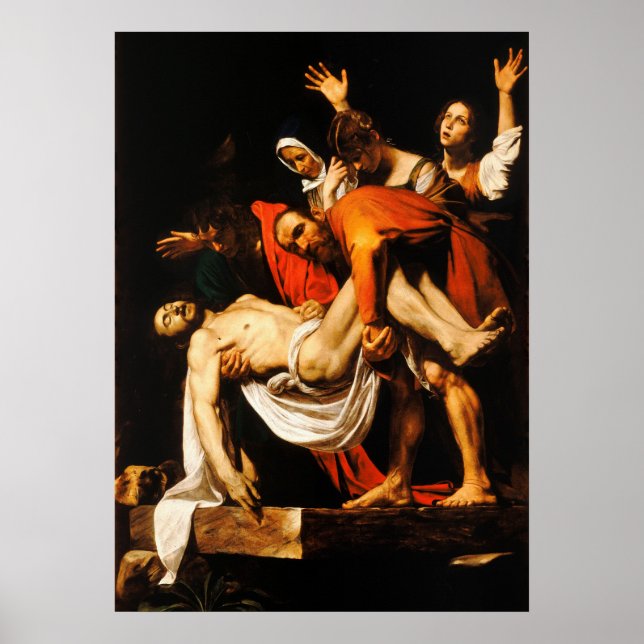Poster Entombamento do Cristo - Caravaggio (Frente)