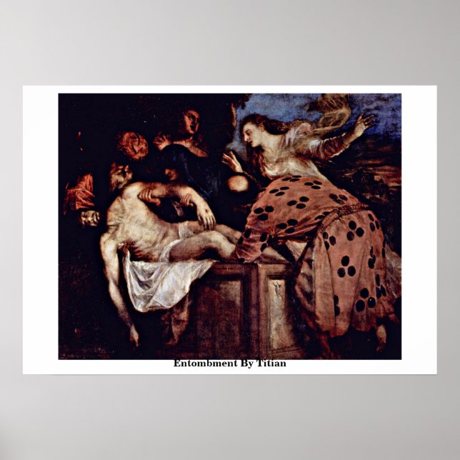 Pôster Entombamento Por Titian (Frente)