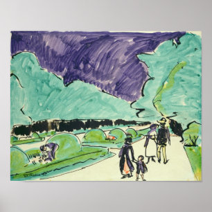 Pôster Entrada a um grande jardim em Dresden, 1905