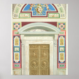 Poster Entrada ao Loggia de Raphael no vaticano, de